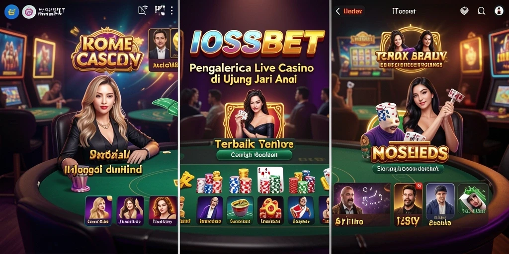 Tampilan menarik dari permainan Live Casino di IOSBET.