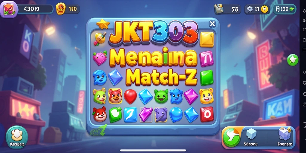 Tampilan gameplay seru dalam JKT303 yang penuh warna.