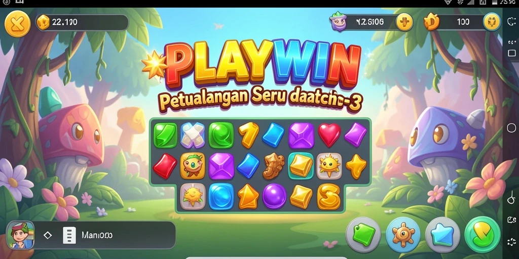 Gameplay seru dalam dunia Match-3 yang penuh warna.