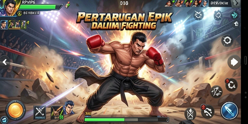 Gameplay RPVIP6 menampilkan pertarungan seru antar karakter yang memukau.