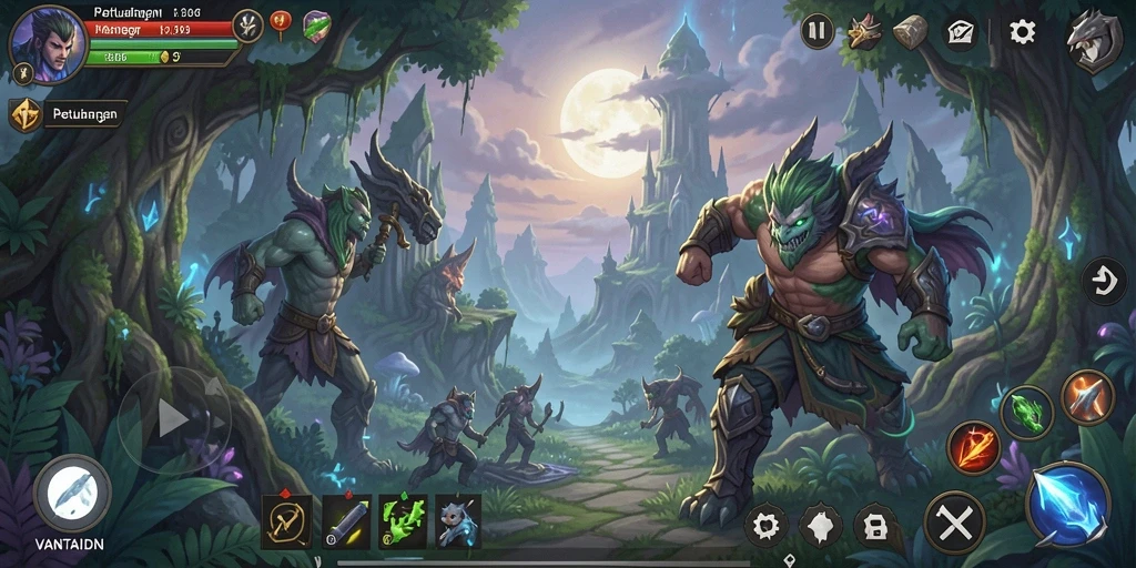 Gameplay VANTAIDN yang menampilkan berbagai petualangan seru di dunia fantasi.
